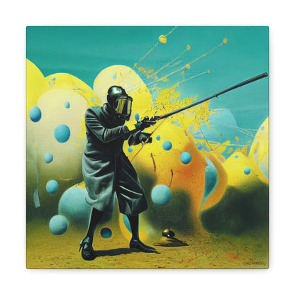 Splaat - Dali Playing Paintball - Canvas Gallery Wraps