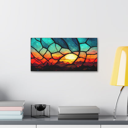 Stained Sunset - Canvas Gallery Wraps